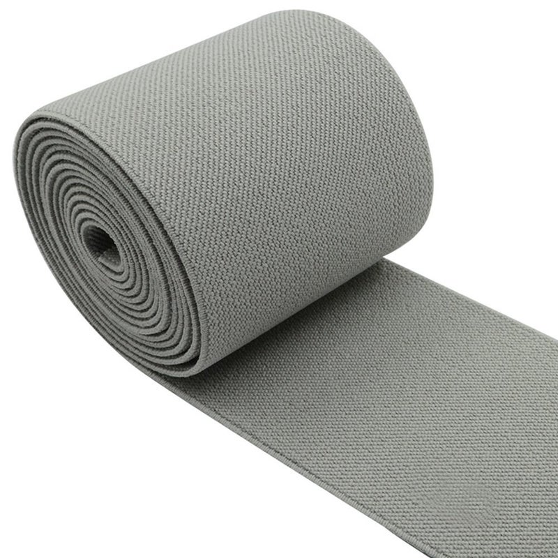 Strapcrafts 3-Inch Wide by 2-Yard Colored Woven Elastic Band,Grey 14050